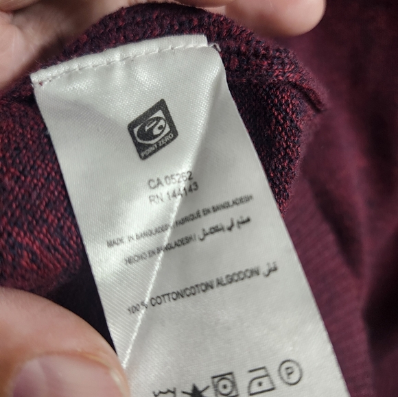 Point Zero cotton sweater medium maroon - Picture 3 of 6